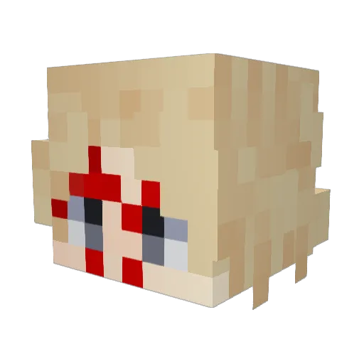Lonzzn Minecraft avatar head, 3D render