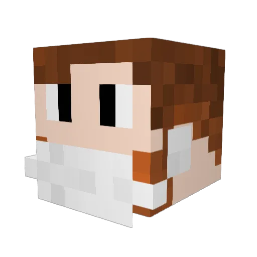LooKATheLucky Minecraft avatar head, 3D render