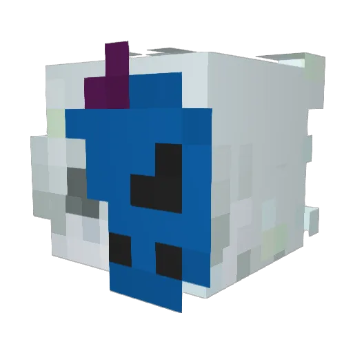 LooReyka Minecraft avatar head, 3D render