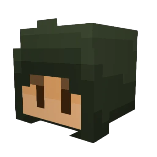 LooTcher Minecraft avatar head, 3D render