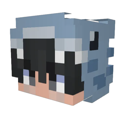 LoocO_ Minecraft avatar head, 3D render