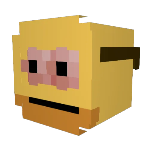 Loofce911 Minecraft avatar head, 3D render