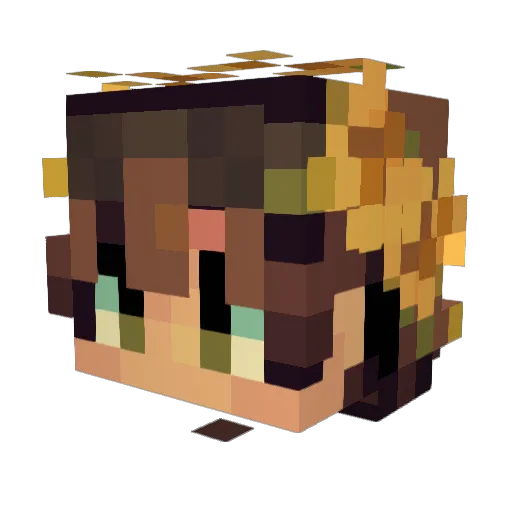 LooftXD Minecraft avatar head, 3D render