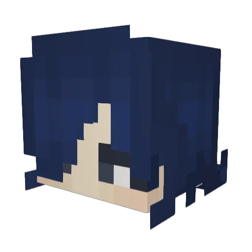 LoogiRavioli Minecraft avatar head, 3D render
