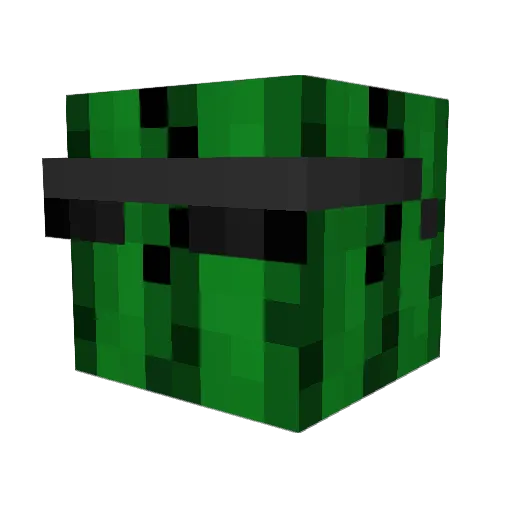 Loogman Minecraft avatar head, 3D render