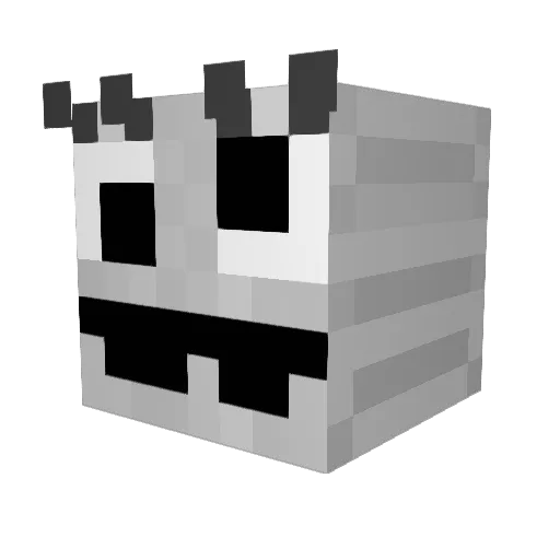 Loogyyy Minecraft avatar head, 3D render