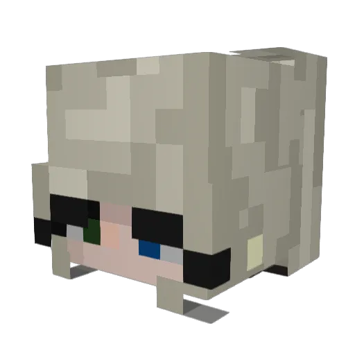 Looharee_ Minecraft avatar head, 3D render