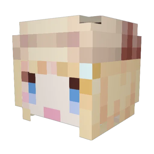 Look08448 Minecraft avatar head, 3D render