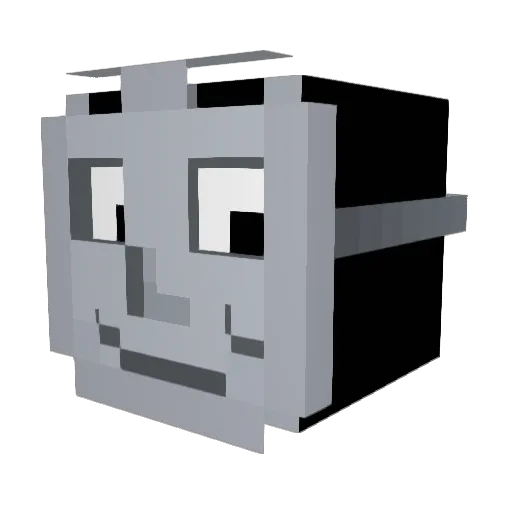 LookDark Minecraft avatar head, 3D render