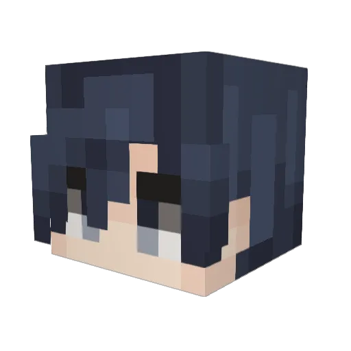 LookItsHappy Minecraft avatar head, 3D render