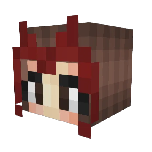 LookItsLinzi Minecraft avatar head, 3D render
