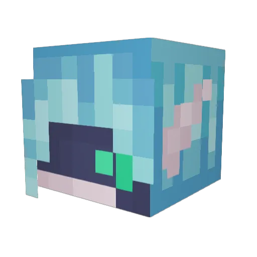 LookLotsOfPeople Minecraft avatar head, 3D render