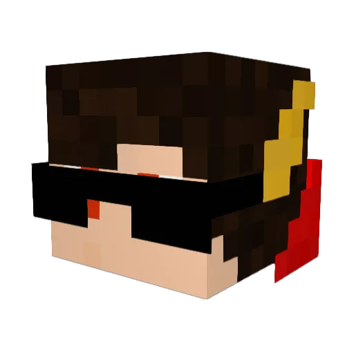 LookTedd Minecraft avatar head, 3D render