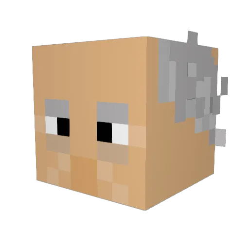 LookWhosBackA_H Minecraft avatar head, 3D render