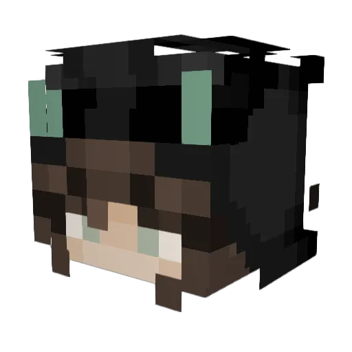 Lookable Minecraft avatar head, 3D render