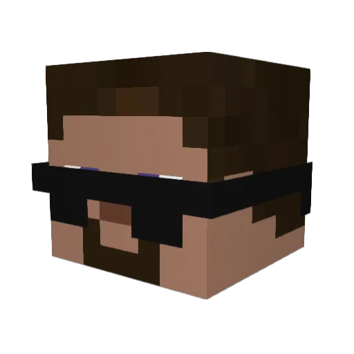 Lookai Minecraft avatar head, 3D render