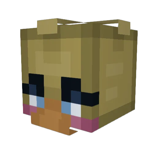 Lookes_Great Minecraft avatar head, 3D render