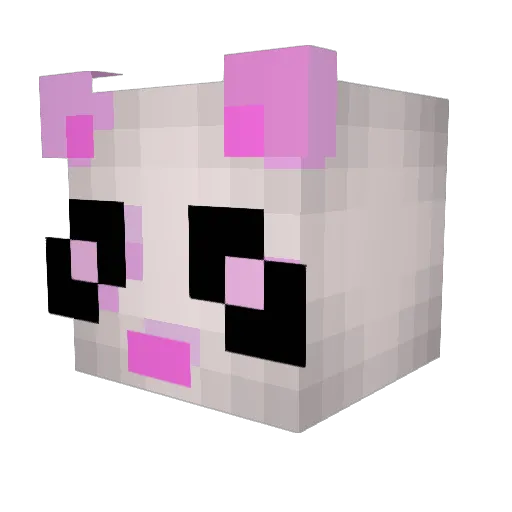 Lookinq Minecraft avatar head, 3D render