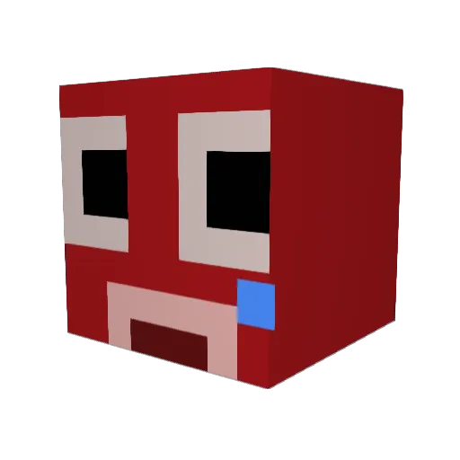 Looksa Minecraft avatar head, 3D render