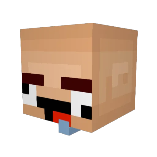 LoomZ Minecraft avatar head, 3D render