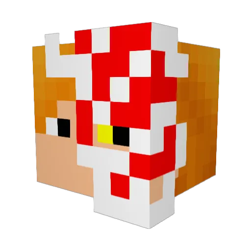 Looma35 Minecraft avatar head, 3D render
