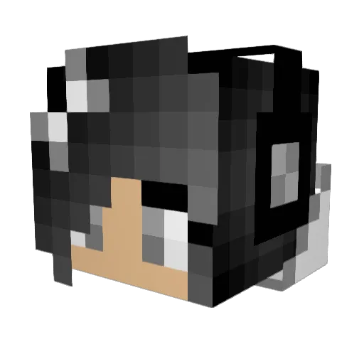 Loomer95 Minecraft avatar head, 3D render