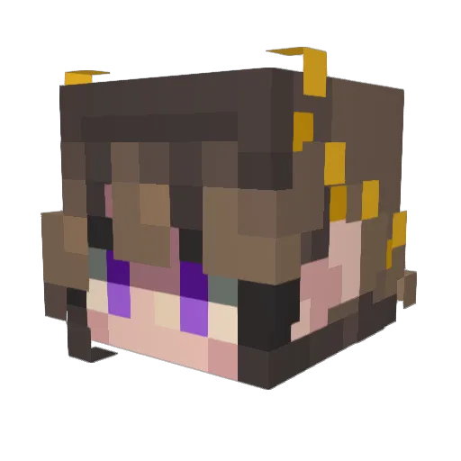 Loomfie Minecraft avatar head, 3D render