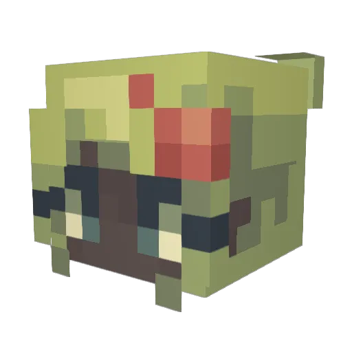 Loomhime Minecraft avatar head, 3D render
