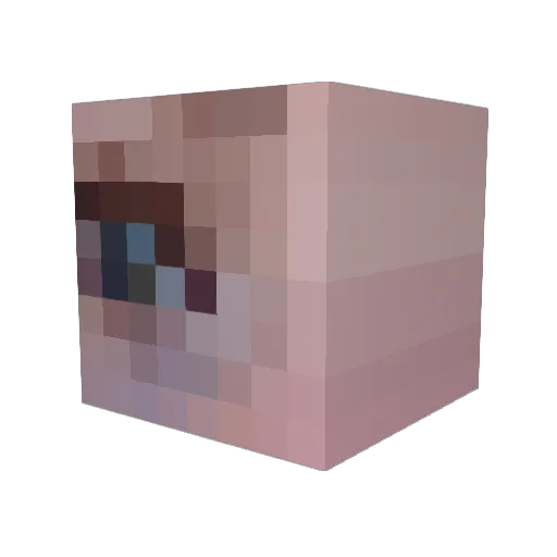 Loomius Minecraft avatar head, 3D render