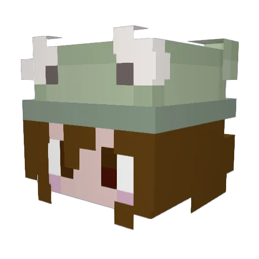 Loompa_Doompa Minecraft avatar head, 3D render