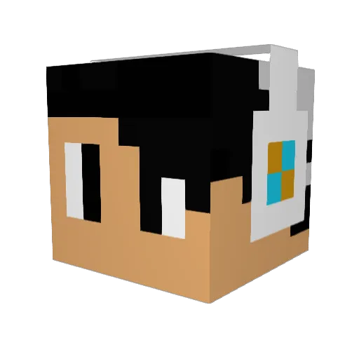 Loon_ey Minecraft avatar head, 3D render