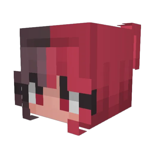 LoonaCrafts Minecraft avatar head, 3D render