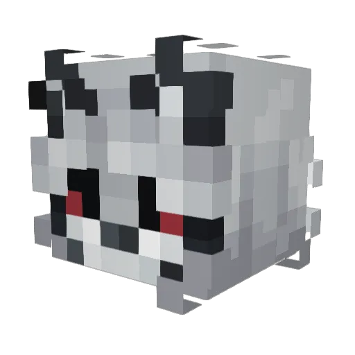 LoonaWoof Minecraft avatar head, 3D render