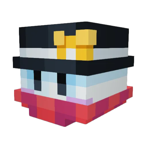 Loonac Minecraft avatar head, 3D render