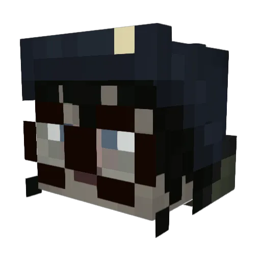 LoonahMoth Minecraft avatar head, 3D render