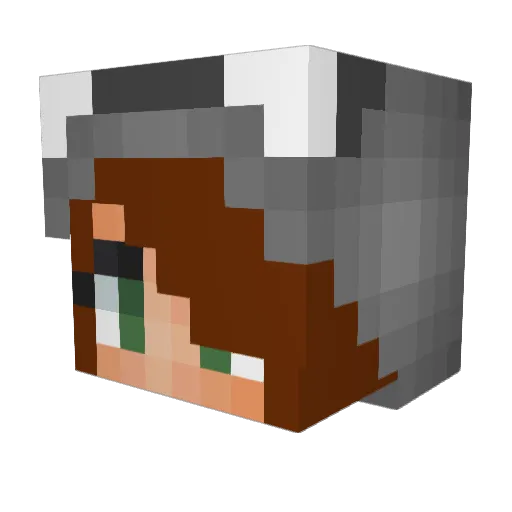 Looneyidancer Minecraft avatar head, 3D render