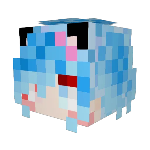 Loongscale Minecraft avatar head, 3D render