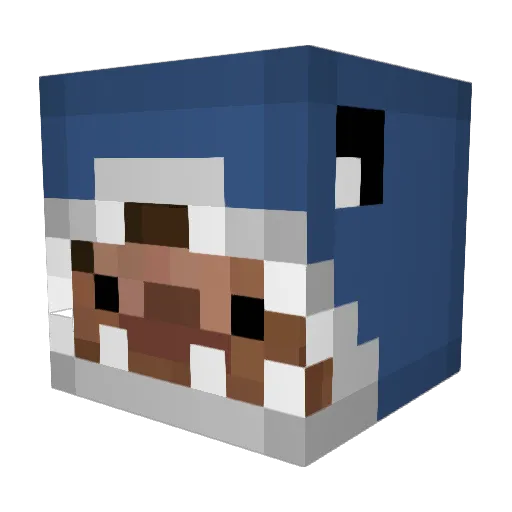 Loonlol Minecraft avatar head, 3D render