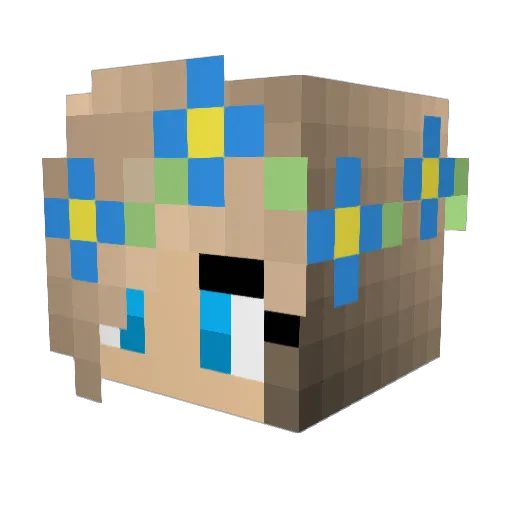 Loony_07 Minecraft avatar head, 3D render