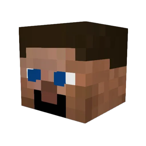 Looogus Minecraft avatar head, 3D render
