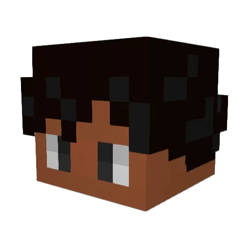 Looopps Minecraft avatar head, 3D render