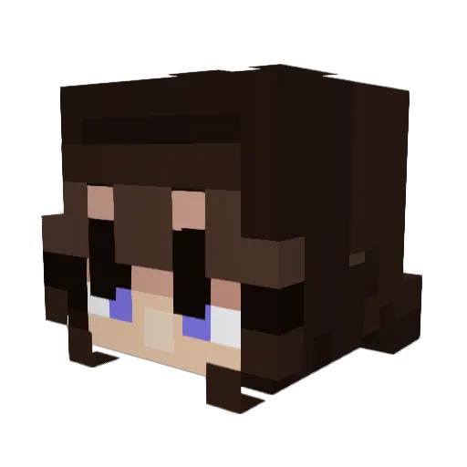 Looorra Minecraft avatar head, 3D render