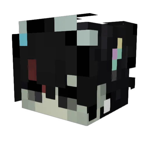 LoopDosPru Minecraft avatar head, 3D render