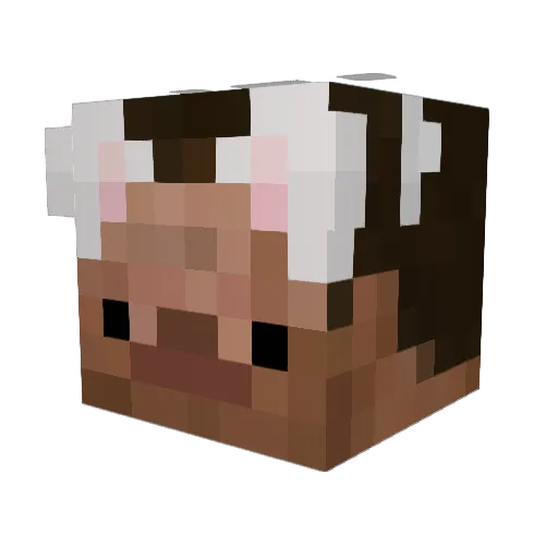 Loopast Minecraft avatar head, 3D render