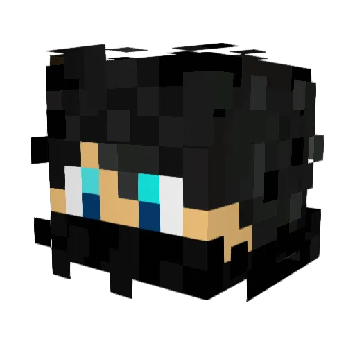 Loopblaster Minecraft avatar head, 3D render