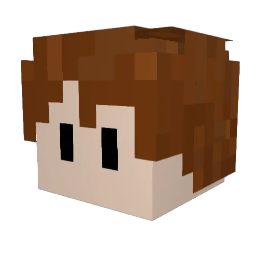 Looplex Minecraft avatar head, 3D render