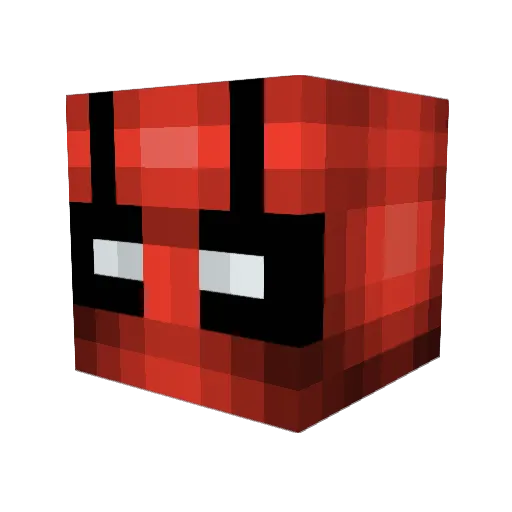 LoopyK Minecraft avatar head, 3D render