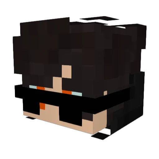 LoopyWolfy Minecraft avatar head, 3D render