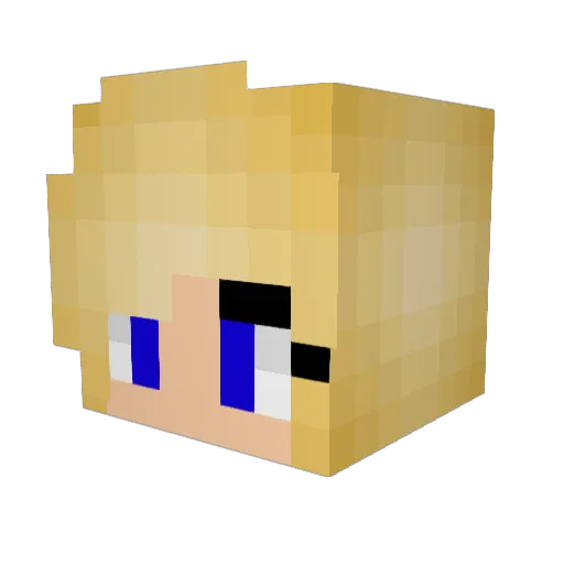 Loopy_Lou_ Minecraft avatar head, 3D render