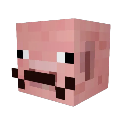 Loopylaserlad Minecraft avatar head, 3D render